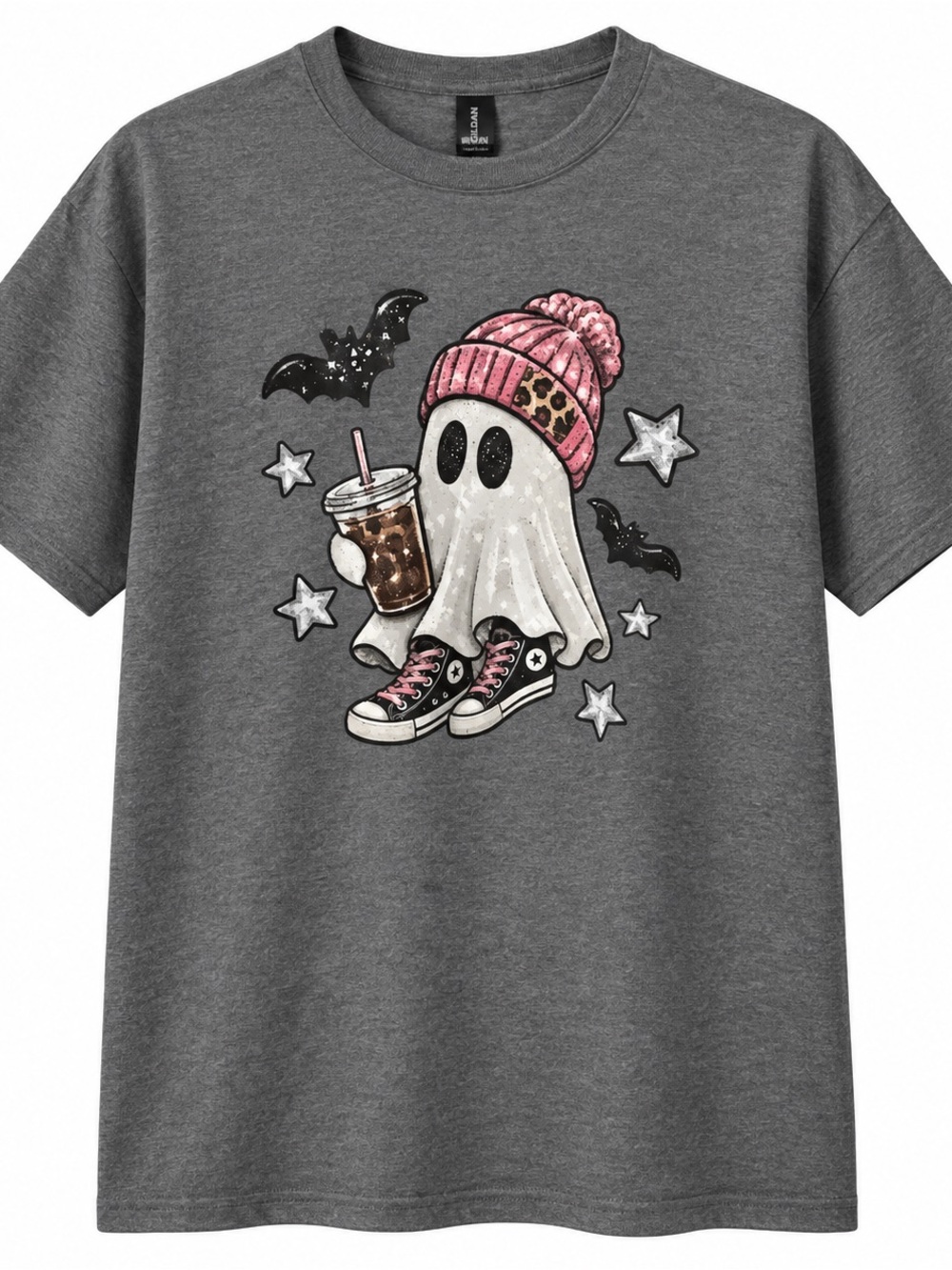 Adult 2XL NWOT Glitter Ghost Graphic Tee